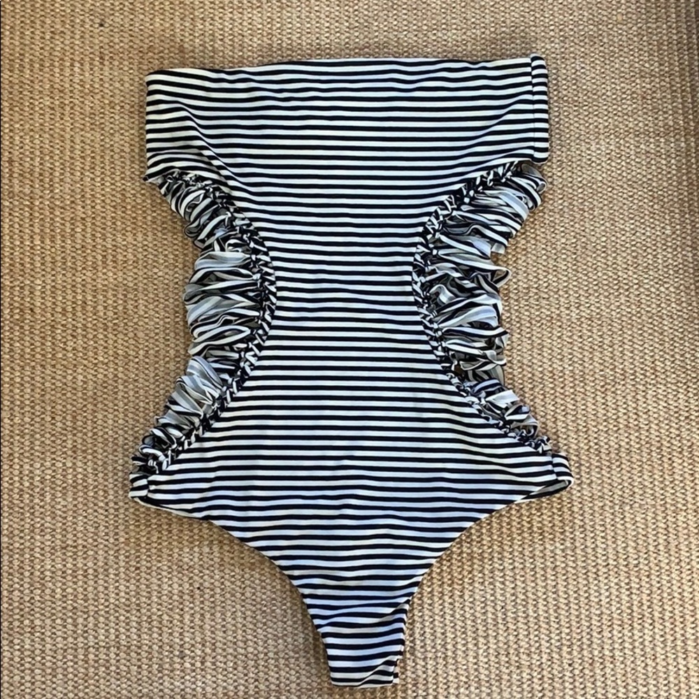 Mikoh strapless one piece.